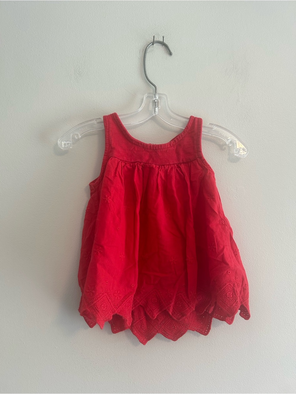Oshkosh 24m red lace sleeveless top